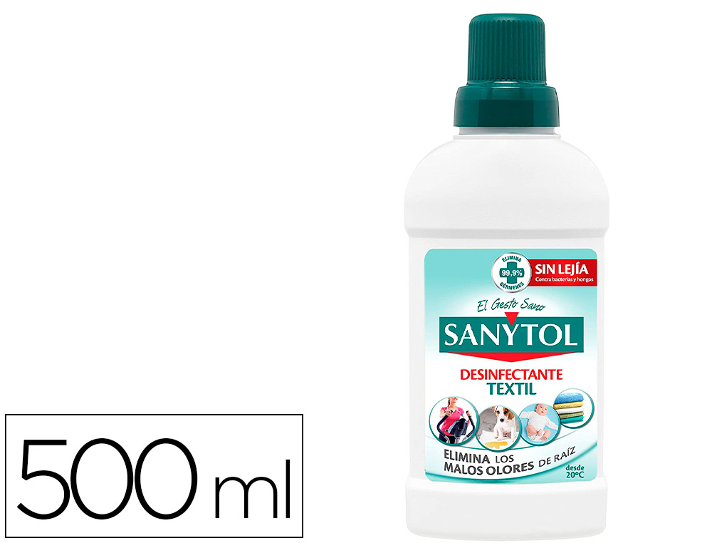 SANYTOL - Quitaolor desinfectante para textil con pulverizador bote de 500 ml (Ref. 87703)