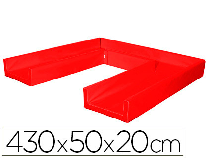SUMO DIDACTIC - Circuito modular de gateo 430x50x20 cm rojo (Ref. 448 R)