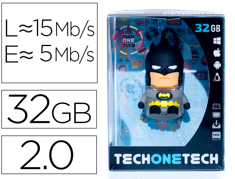 TECH ON TECH - Memoria usb super bat 32 gb (Ref. TEC5114-32)