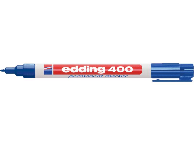 EDDING - Marcador permanente recargable 400 Trazo 1 mm Azul Punta conica (Ref.400-03)