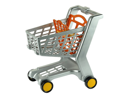 THEO KLEIN - Carrito de compras con ruedas gris 42x46x35 cm (Ref. 9690)