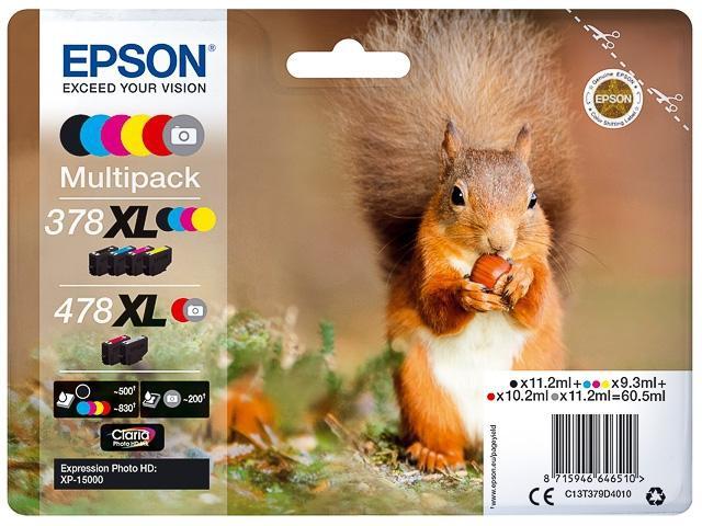 EPSON - MULTIPACK 6-COLOURS 478XL CLARIA PHOTO HD INK (Ref.C13T379D4010)