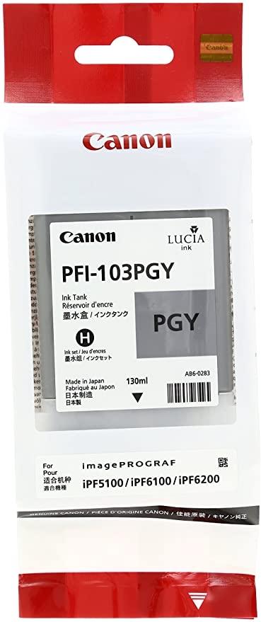 CANON - IPF5100/6100 DEPÓSITO DE TINTA FOTO GRIS PIGMENTADA (130 ML) PFI 103 PGY (Ref.2214B001AA)