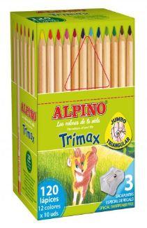 ALPINO - LAPICES de COLORES TRIMAX CLASSBOX ECONOMY PACK de 120 (12 colores x 10 ud.) (Ref.AL000377)