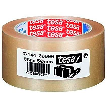 TESA - CINTA DE EMBALAJE EXTRAFUERTE RUGOSA 66X50 PVC TRANSPARENTE -6UD- (Ref.57144-00000-00)