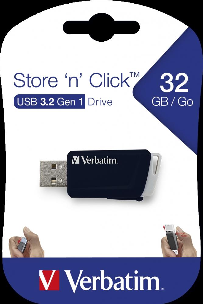VERBATIM - USB DRIVE NEGRO 3.2 S 32GB **CON RANURA PARA COLGAR** (Incluye Canon LPI de 0,24 €) (Ref.49307)