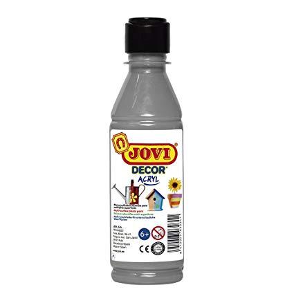 JOVI - PINTURA LATEX DECOR 250 ml (botella) PLATA (Ref.68037)
