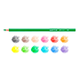 CARIOCA - Lapices de colores tita mina 3 mm tubo metal 12 colores surtidos + sacapuntas (Ref. 43340)