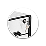 CEP - Fichero cajones de sobremesa smoove secure con cerradura 4 cajones color blanco/negro 288x360x270 mm (Ref. 1073110511)