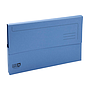 EXACOMPTA - Subcarpeta cartulina clean safe pocket horizontal din A4 con 2 solapas azul 400 gr paquete (Ref. 47222E)
