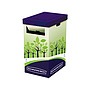 FELLOWES - Contenedor papelera reciclaje carton doble 100% reciclado montaje manual entrada superior 69 litros (Ref. 8049202)