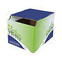 FELLOWES - Contenedor papelera reciclaje sobremesa carton 100% reciclado montaje manual entrada frontal y tapa (Ref. 8049301)