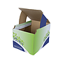 FELLOWES - Contenedor papelera reciclaje sobremesa carton 100% reciclado montaje manual entrada frontal y tapa (Ref. 8049301)