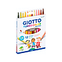 GIOTTO - Rotulador turbo color skin tones lavable punta bloqueada caja de 12 colores surtidos (Ref. F526900)