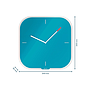 LEITZ - Reloj cosy de pared silencioso cristal 30x30 cm azul (Ref. 90170061)