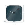 LEITZ - Reloj cosy de pared silencioso cristal 30x30 cm gris (Ref. 90170089)