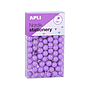 APLI - Agujas señalizadoras redondas nordik 9 x 20 mm color pastel surtidos caja de 100 unidades (Ref. 18150)