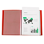 LIDERPAPEL - Carpeta 80 fundas canguro pp din A4 rojo translucido portada y lomo personalizable (Ref. JC30)