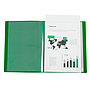 LIDERPAPEL - Carpeta 80 fundas canguro pp din A4 verde translucido portada y lomo personalizable (Ref. JC31)