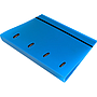 LIDERPAPEL - Carpeta con recambio A4 cuadro 5mm 100 hojas 80g polipropileno 4 anillas mixtas 25mm azul (Ref. CH54)