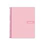 LIDERPAPEL - Cuaderno espiral A4 micro crafty tapa forrada 120h 90 gr cuadro 5 mm 5 bandas 4 colores color rosa (Ref. BA93)