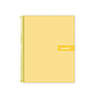 LIDERPAPEL - Cuaderno espiral A4 micro crafty tapa forrada 120h 90gr cuadro 5mm 5 bandas 4 taladros color amarillo (Ref. BA89)