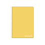 LIDERPAPEL - Cuaderno espiral cuarto witty tapa dura 80h 75gr cuadro 4mm con margen color amarillo (Ref. BC81)