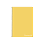 LIDERPAPEL - Cuaderno espiral folio witty tapa dura 80h 75gr cuadro 4mm con margen color amarillo (Ref. BV01)