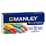 MANLEY - Lapices cera fluor y pastel caja de 10 colores surtidos (Ref. MNC00044)