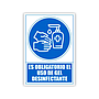 ARCHIVO 2000 - Pictograma obligatorio el uso de gel desinfectante pvc color azul 210x297 mm (Ref. 6173-14 AZ)