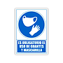 ARCHIVO 2000 - Pictograma obligatorio el uso de guantes y mascarilla pvc color azul 210x297 mm (Ref. 6173-12 AZ)