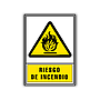 ARCHIVO 2000 - Pictograma riesgo de incendio pvc amarillo luminiscente 210x297 mm (Ref. 6172-01 AM)