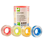Q-CONNECT - Cinta adhesiva con mandril de color 25 mt x 18 mm pack de 4 colores (Ref. KF18095)