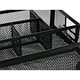 Q-CONNECT - Organizador sobremesa kf17291 bandeja metalica rejilla negra con 6 departamentos 235x183x65 mm (Ref. KF17291)