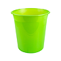 Q-CONNECT - Papelera plastico verde translucido 13 litros dim. 275x285 mm (Ref. KF19039)