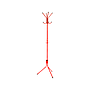 Q-CONNECT - Perchero metalico rojo 8 colgadores 173x51 cm (Ref. KF17118)