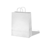 BLANCA - Bolsa de papel basika celulosa blanco asa retorcida tamaño \"l\" 320x140x400 mm (Ref. 02104013)