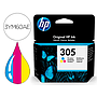 HP ( HEWLETT PACKARD ) - Ink-jet 305 deskjet 1210 / 1212 / 1255 / 2732 / 2752 / 4155 / 4158 envy 6020 / 6052 /6055 / 6420 tricolor 100 (Ref. 3YM60AE)
