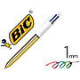 BIC - Boligrafo cuatro colores shine oro punta de 1 mm (Ref. 982878)