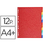 EXACOMPTA - Separadores cartulina brillo juego de 12 separadores din a4+ multitaladro (Ref. 2112E)