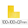 DURABLE - Simbolo adhesivo pvc forma de l para delimitacion suelo amarillo 100x100x0,7 mm pack de 10 unidades (Ref. 1702-04)