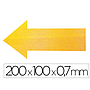DURABLE - Simbolo adhesivo pvc forma de flecha para delimitacion suelo amarillo 200x100x0,7 mm pack de 10 (Ref. 1705-04)