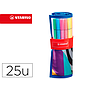 STABILO - Rotulador punta de fibra pen 68 arty estuche rollerset de 25 unidades colores surtidos (Ref. 6825-071-20)