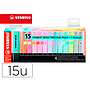 STABILO - Rotulador boss fluorescente 70 pastel deskset estuche de 15 unidades colores surtidos (Ref. 7015-02-5)