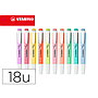 STABILO - Rotulador fluorescente swing cool pastel deskset estuche de 18 unidades colores surtidos (Ref. 275/18-01-5)
