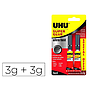 UHU - Pegamento instantaneo gel 3 gr + 3 gr gratis (Ref. 36552)