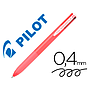 PILOT - Boligrafo SUPER GRIP G - 4 colores retractil sujecion de caucho tinta base de aceite cuerpo color rosa (Ref. BPKGG-35M-P)