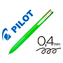 PILOT - Boligrafo SUPER GRIP G - 4 colores retractil sujecion de caucho tinta base de aceite cuerpo color verde (Ref. BPKGG-35M-LG)
