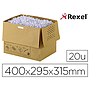 REXEL - Bolsa de residuos reciclable para destructora auto+300x capacidad 40 l pack de 20 unidades 400x295x315 mm (Ref. 1765029EU)