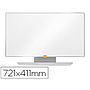 NOBO - Pizarra blanca nano clean magnetica acero widescreen 32\" bandejas para rotuladores 411x15x721 mm (Ref. 1905296)